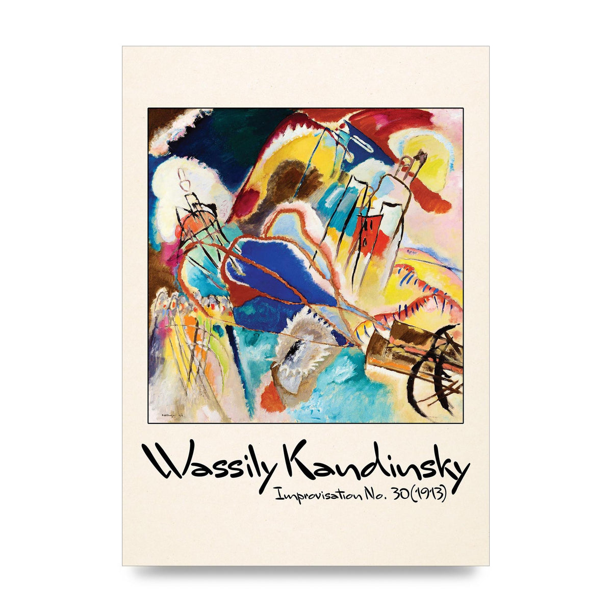 Wassily Kandinsky Improvisation No 30 1913 Printed Poster - unframed print