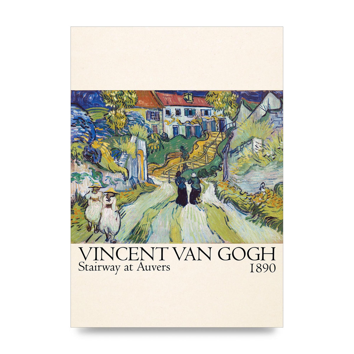 Vincent Van Gogh Stairway At Auvers 1890 Art For The Home - unframed print