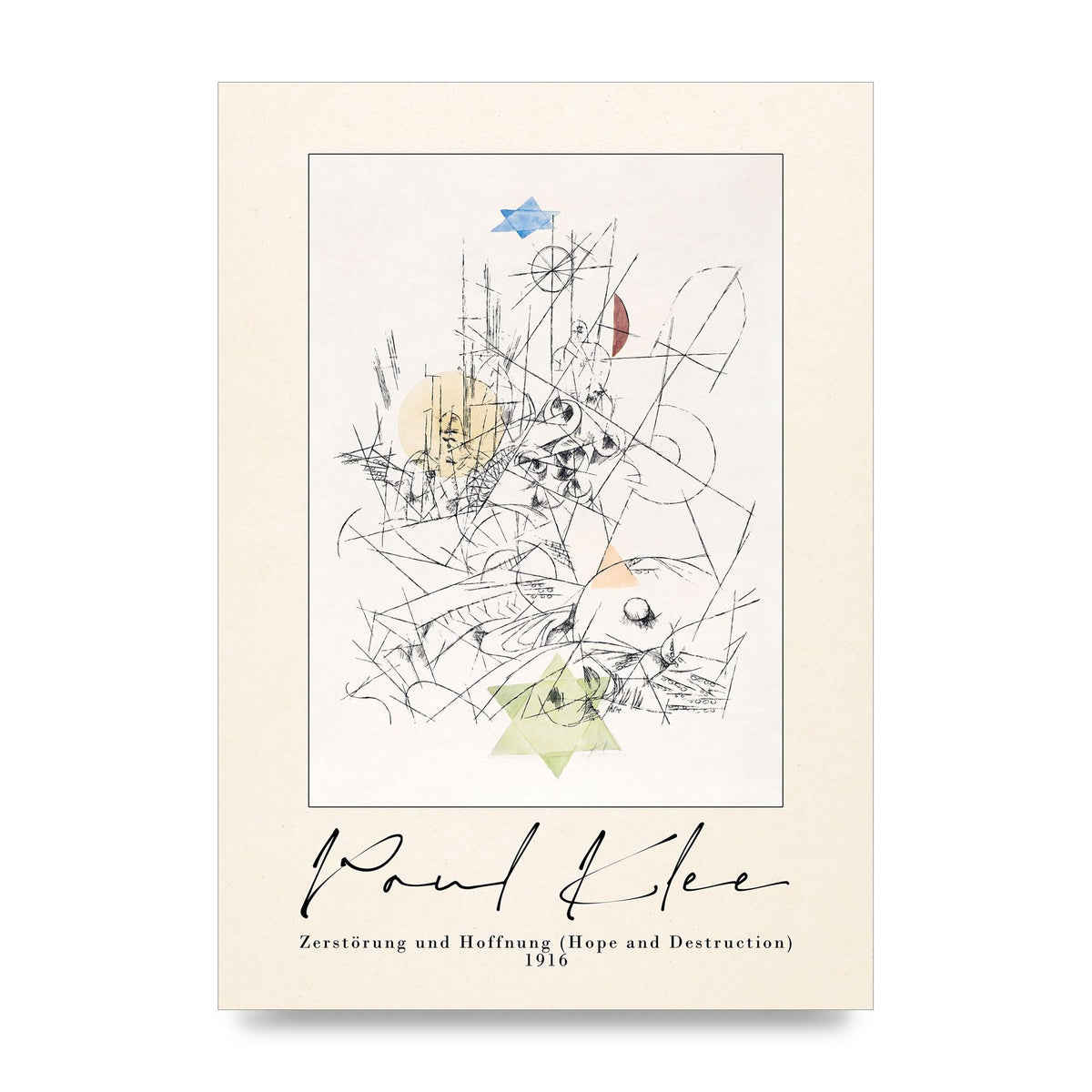Paul Klee Zerstörung Und Hoffnung Hope And Destruction 1916 Art For The Home - unframed print