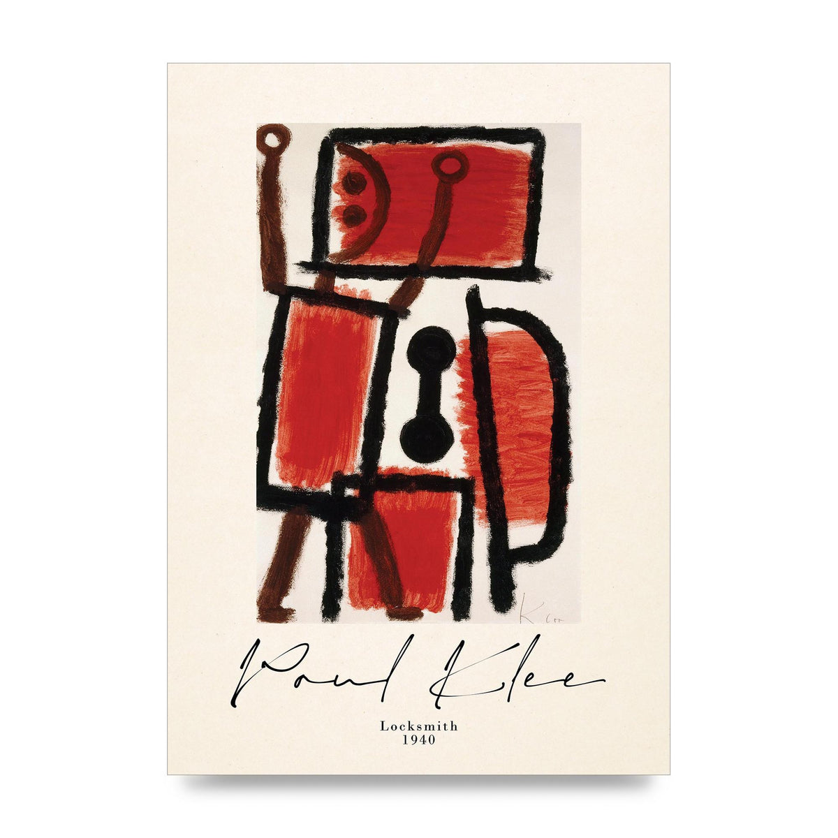 Paul Klee Locksmith 1940 Wall Art - unframed print