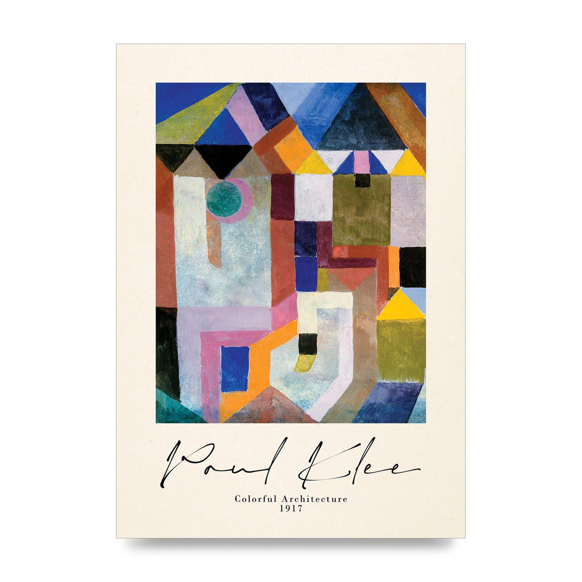 Paul Klee Colorful Architecture 1917 Art For The Home - unframed print