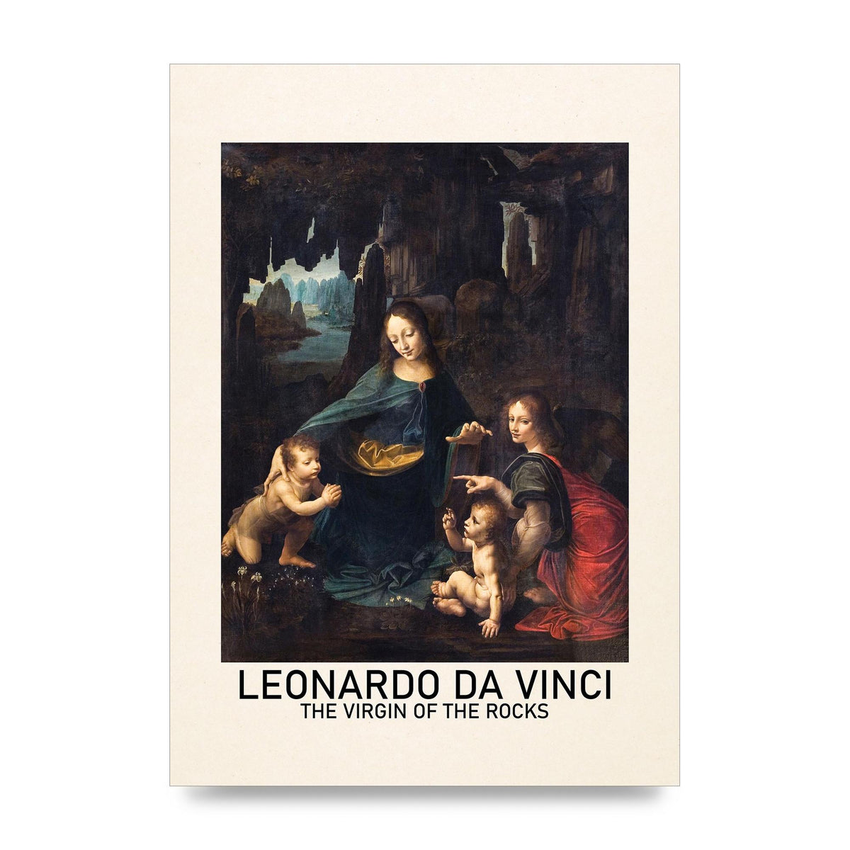 Leonardo Da Vinci The Virgin Of The Rocks Printed Poster - unframed print