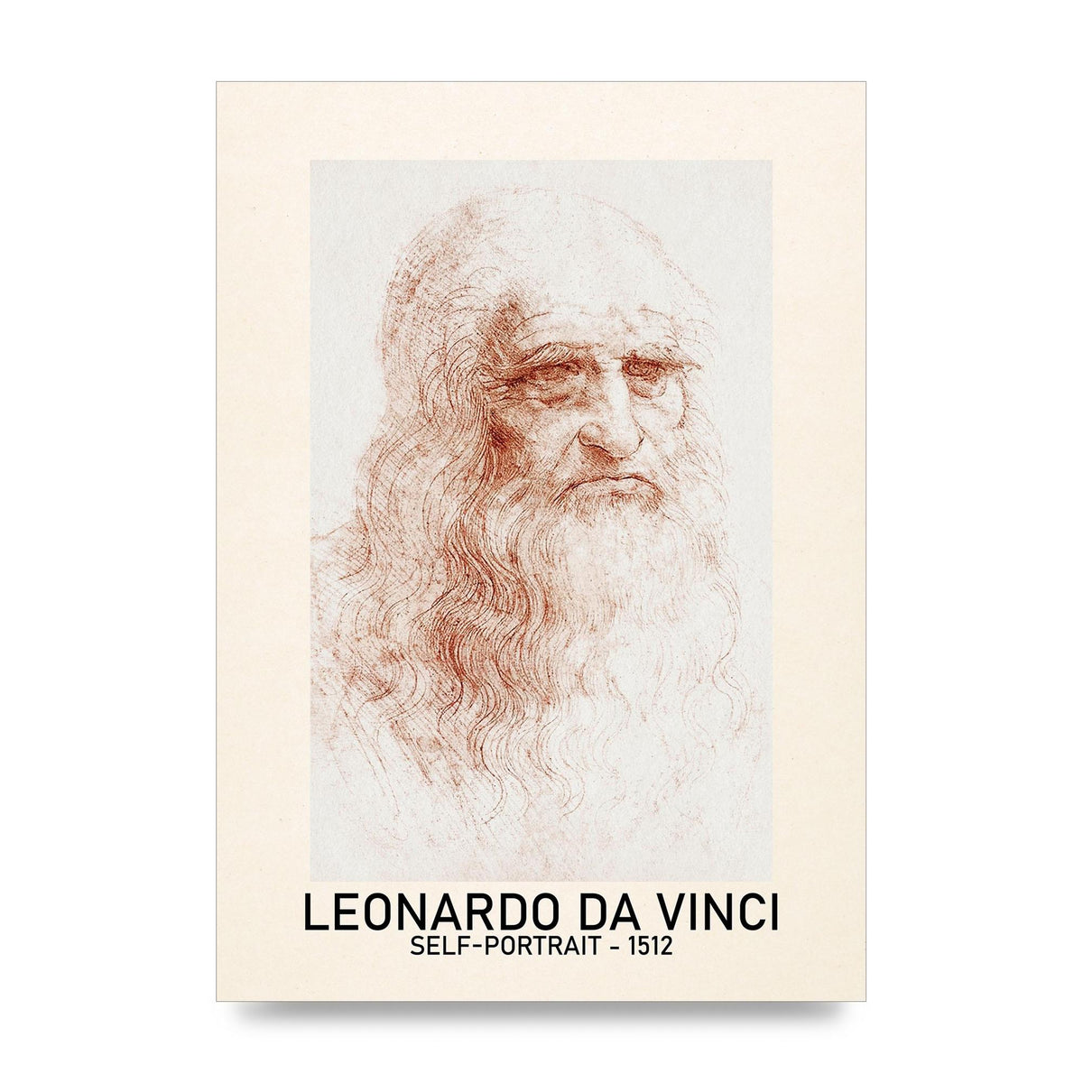 Leonardo Da Vinci Self Portrait 1512 Art For The Home - unframed print