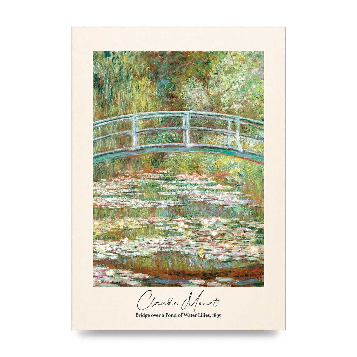 Claude Monet Bridge Over A Pond Of Water Lilies 1899 Wall Art - unframed print