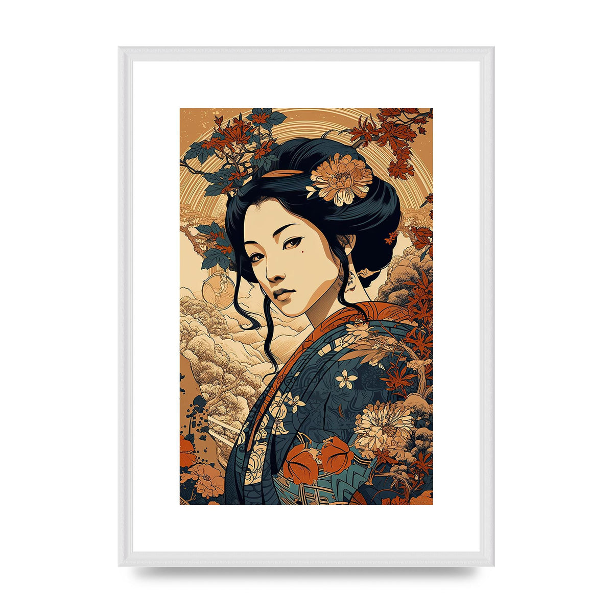 Traditional Japanese Geisha Art Print for Cultural Enthusiasts