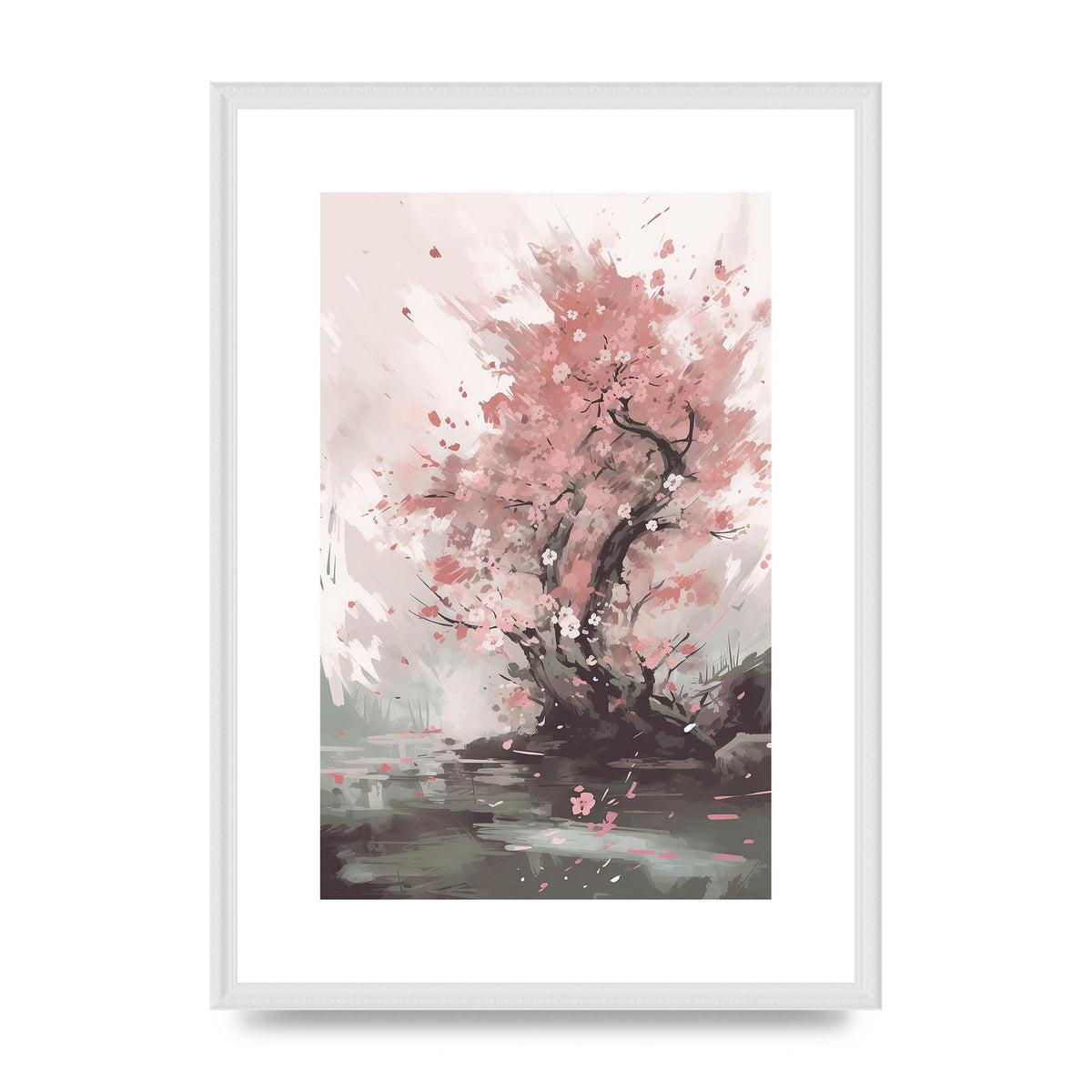 Cherry Blossom Tree in Full Bloom Wall Art