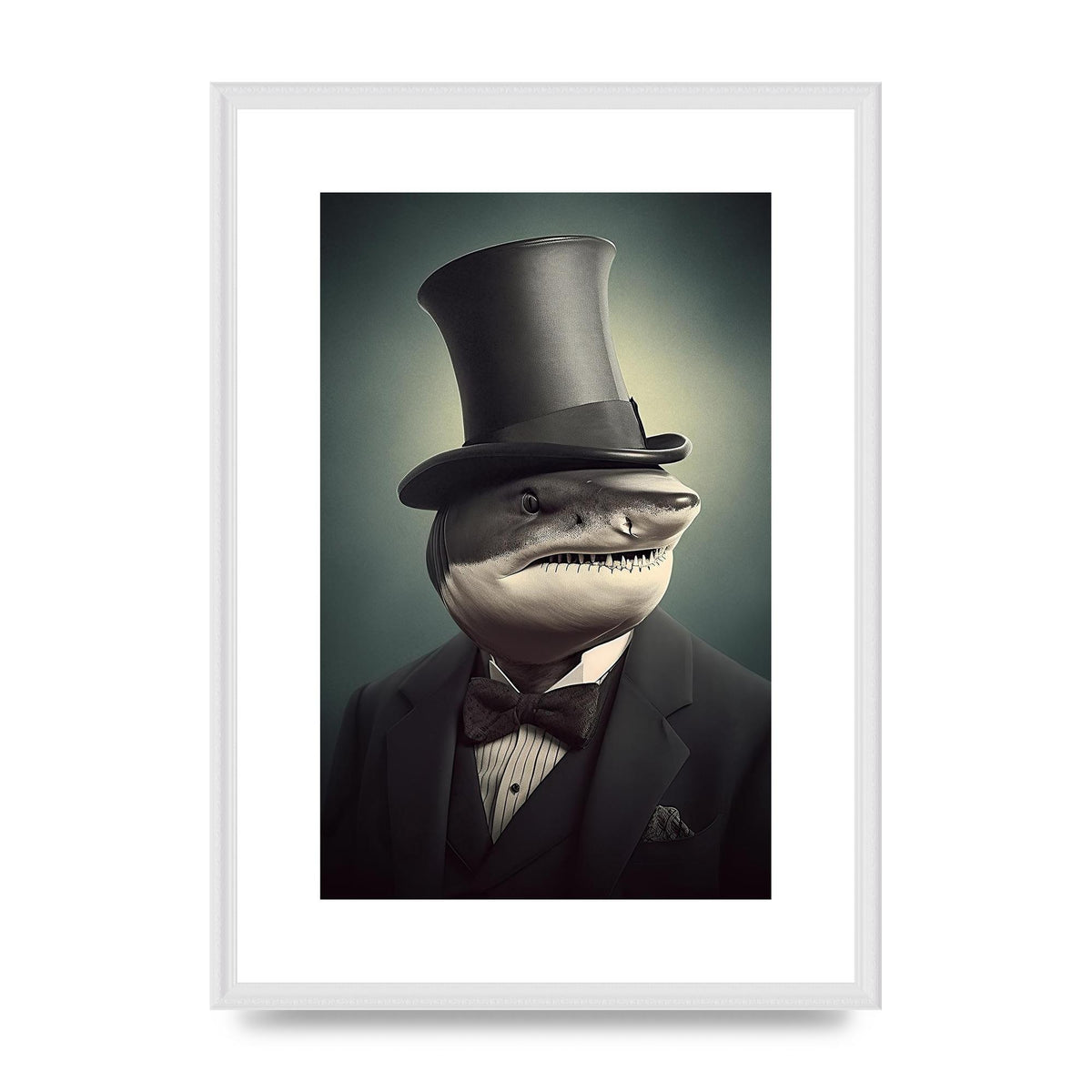 Dapper Shark in Top Hat and Tuxedo Portrait