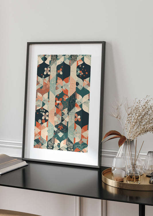Modern Flat Design with Symmetrical Pattern