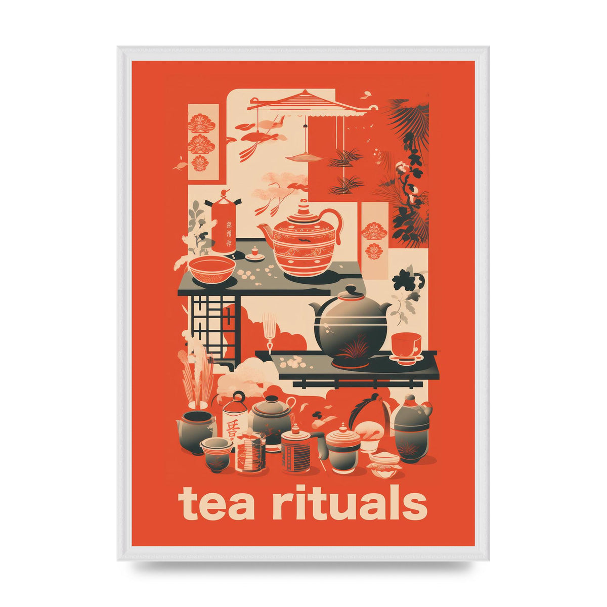 Flat Design of Japanese Tea Ceremony