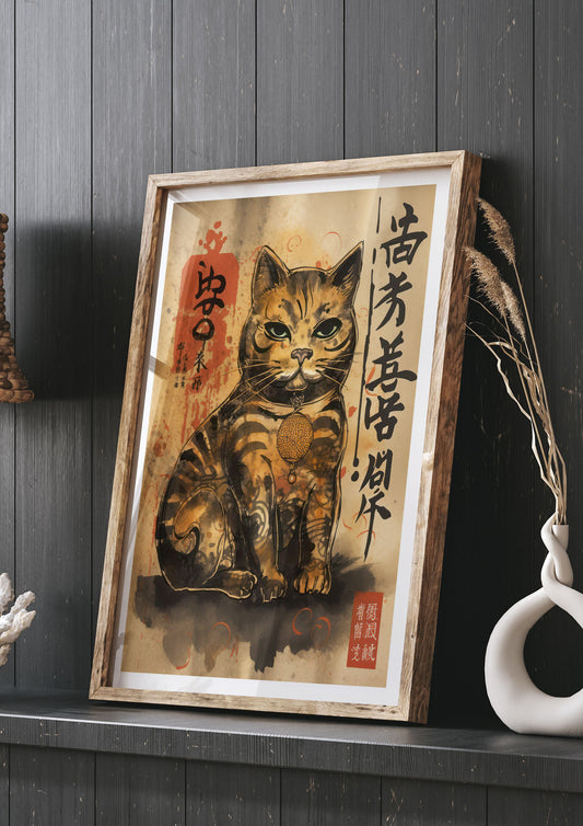 Maneki-Neko Sumi-e Sketch