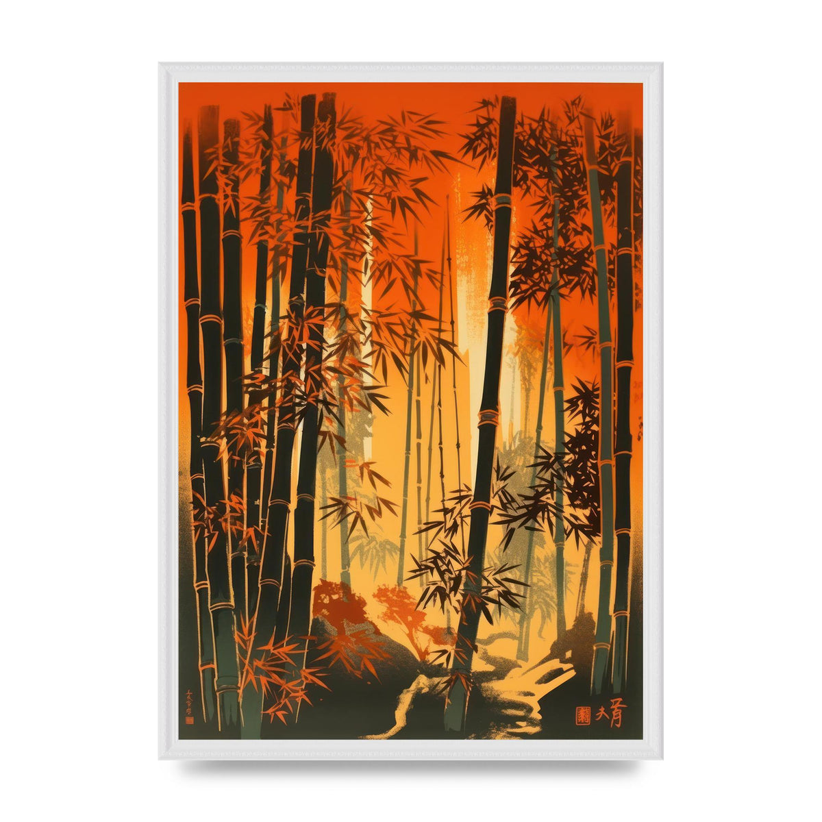 Majestic Bamboo Stalks Lithograph