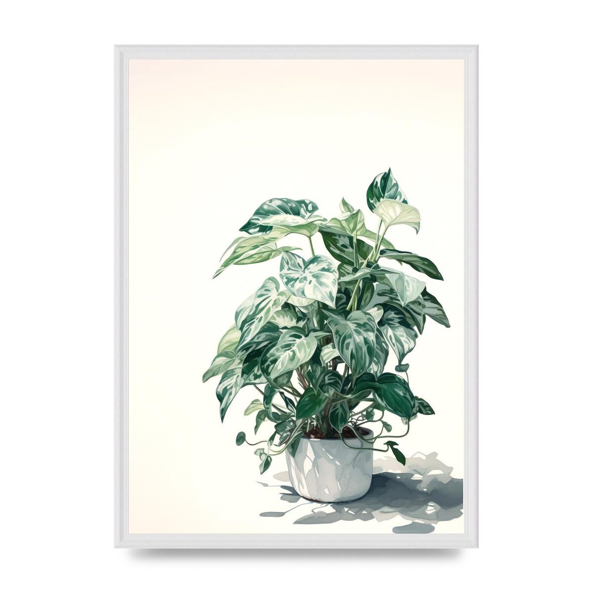 Muted House Plant in 2D Risograph