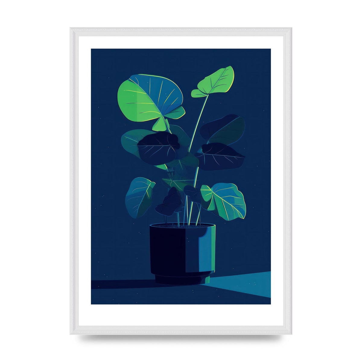 Bold 2D House Plant Blue Void Redux