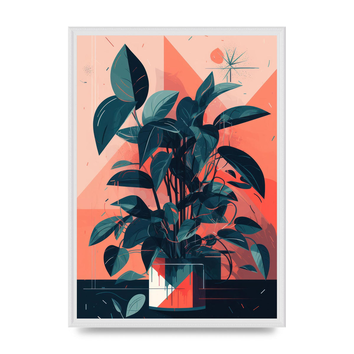 Vibrant Albers-Inspired House Plant