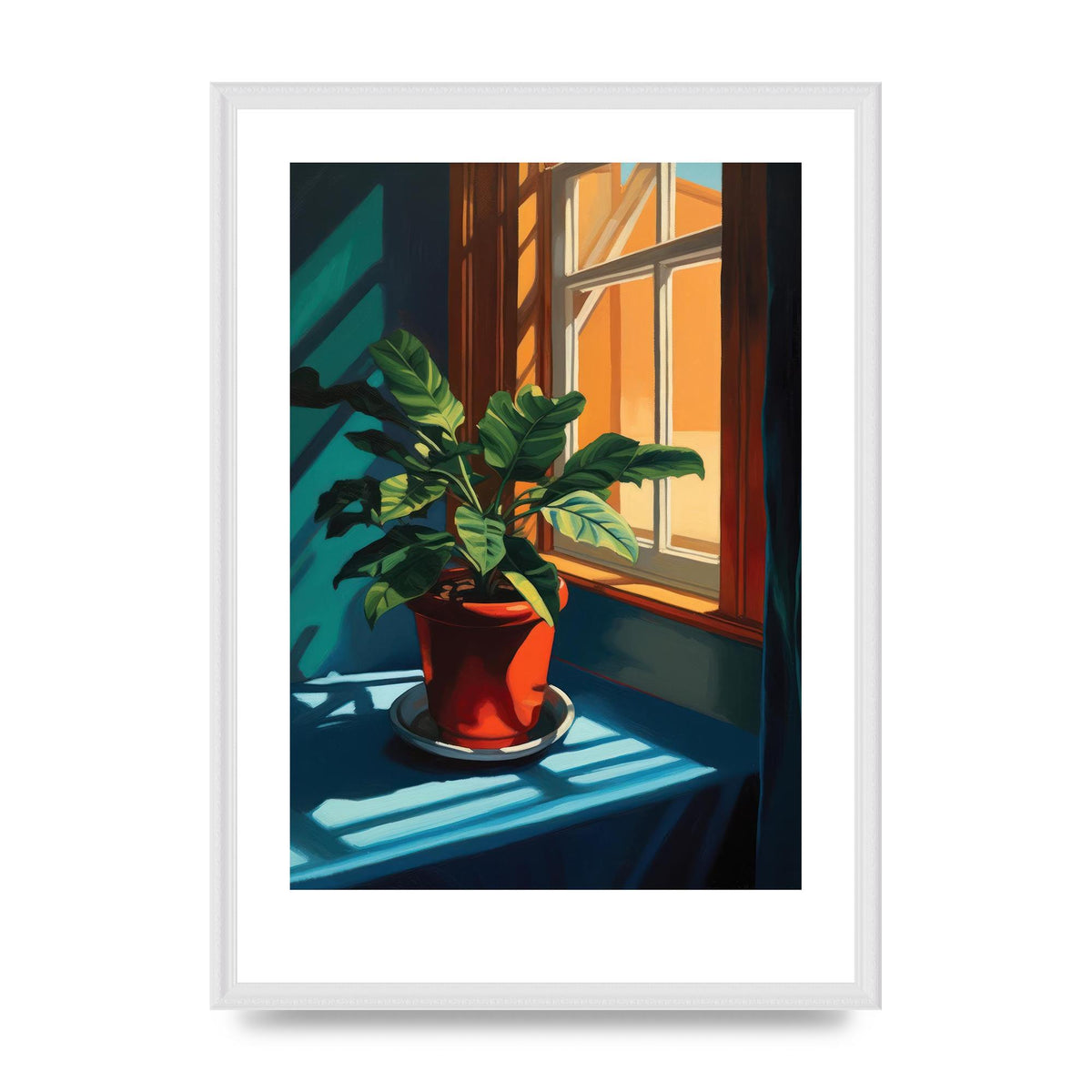 Edward Hopper Style House Plant