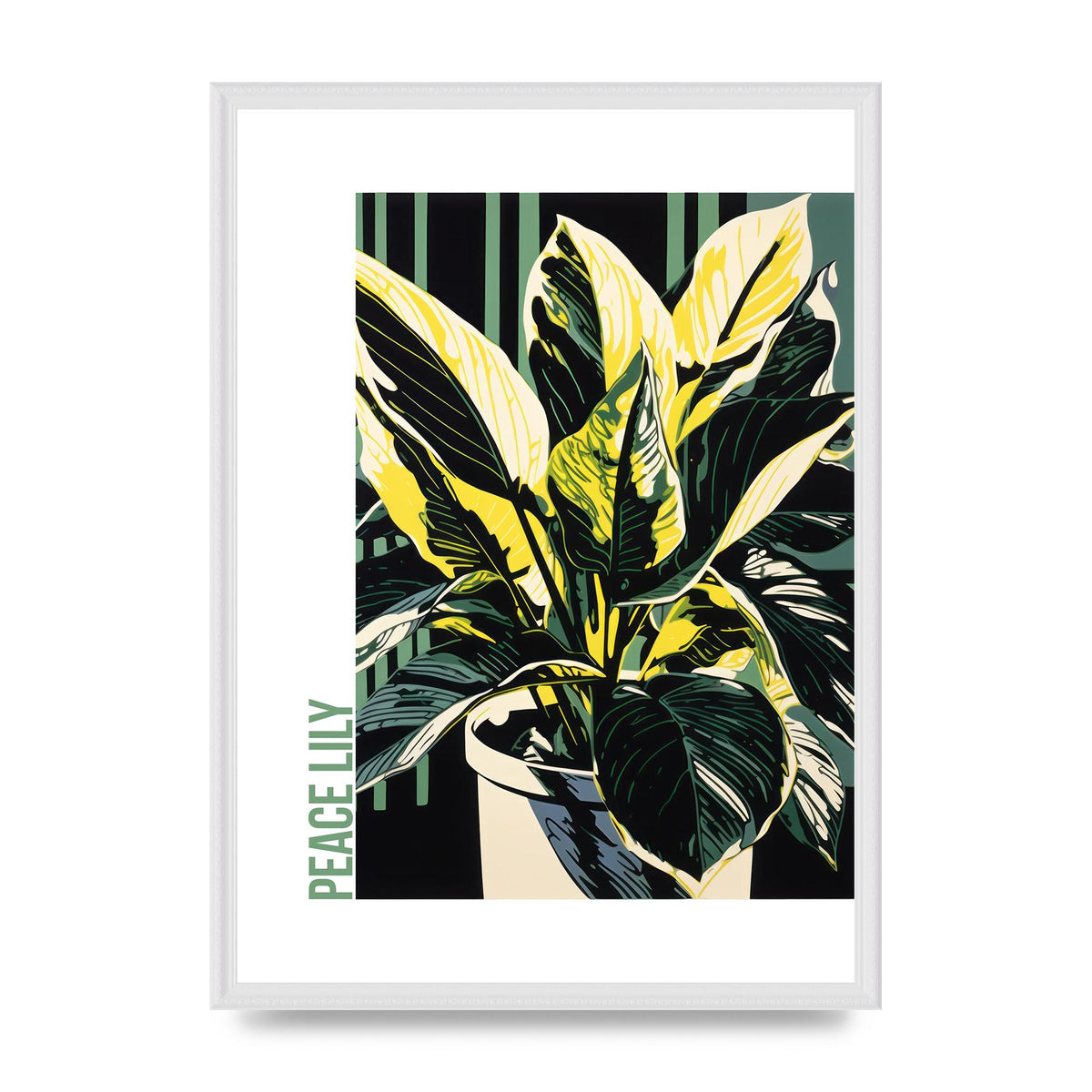 Lichtenstein Inspired Peace Lily Lines