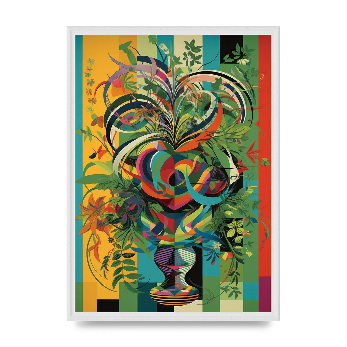 Spider Plant in Pop Art Style
