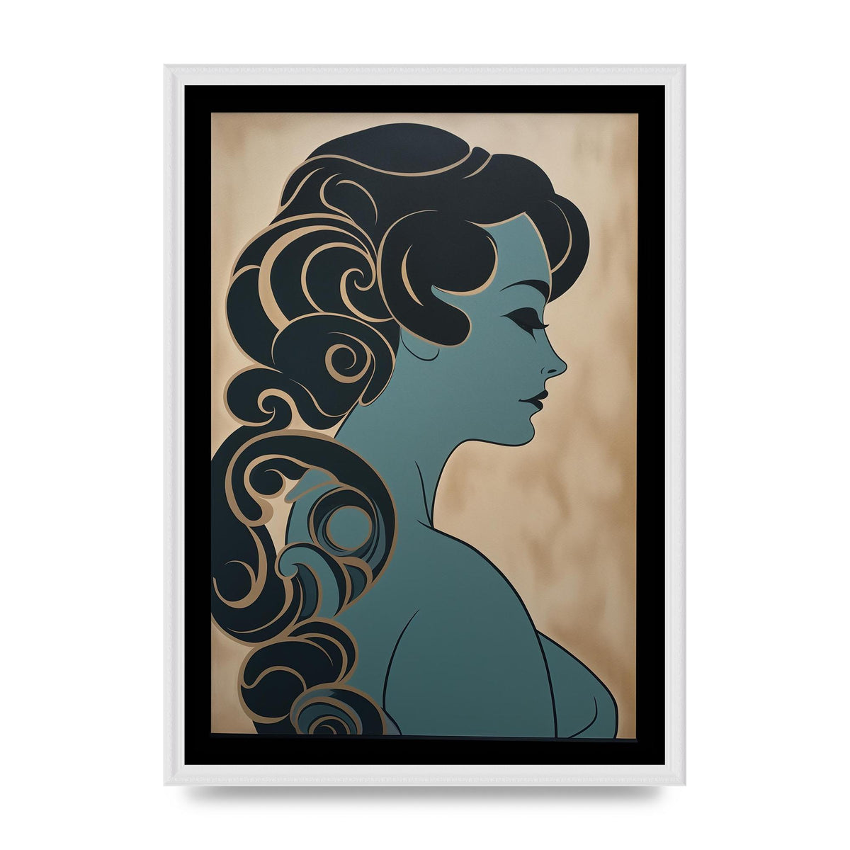 Vintage Ladys Profile in Muted Tones