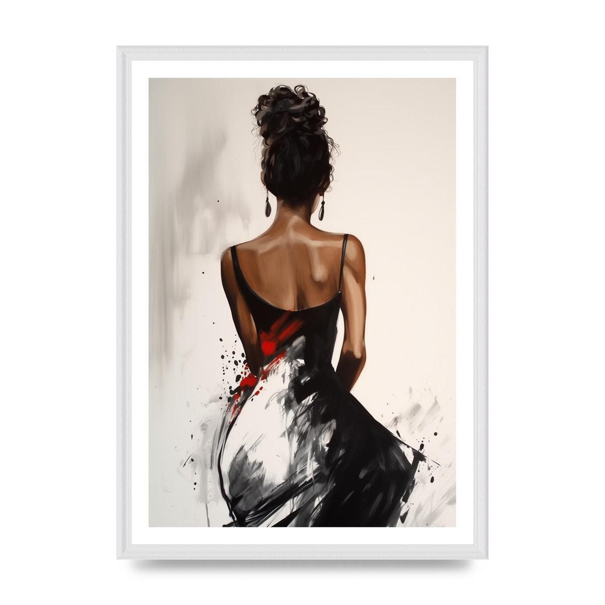 Black Strokes Outline Female Form