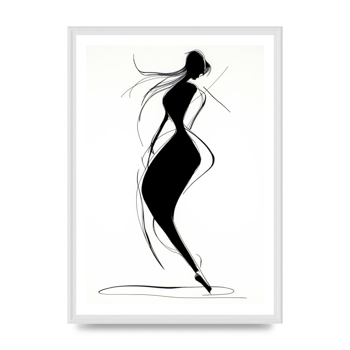 Womans Form in Minimalist Strokes