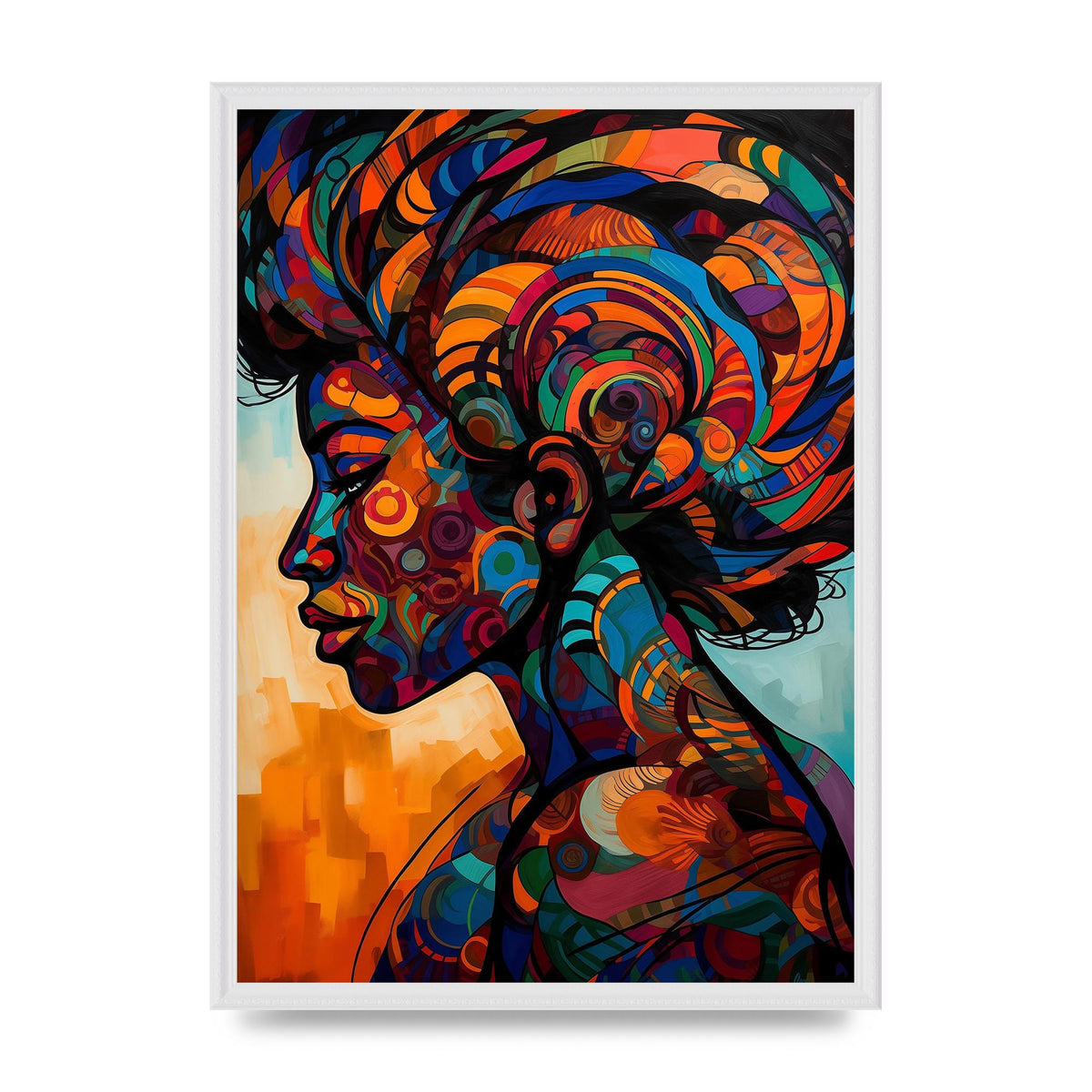 African Womans Power in Abstract