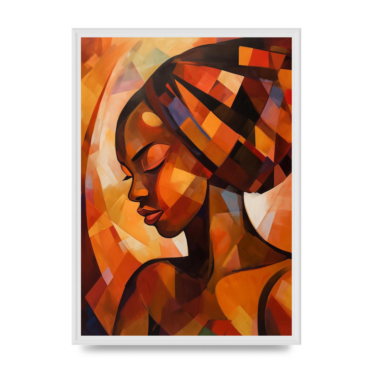 African Womans Warmth in Abstract