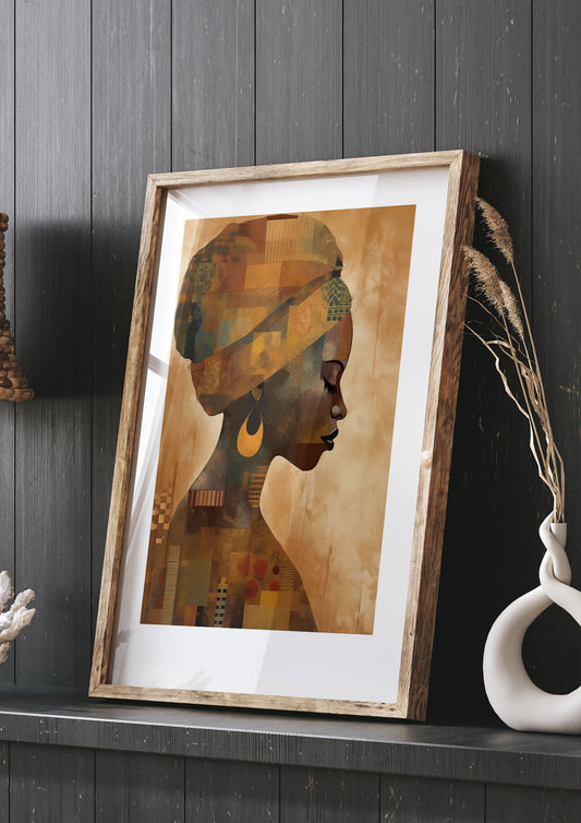 Essence of African Woman in Earthy Hues