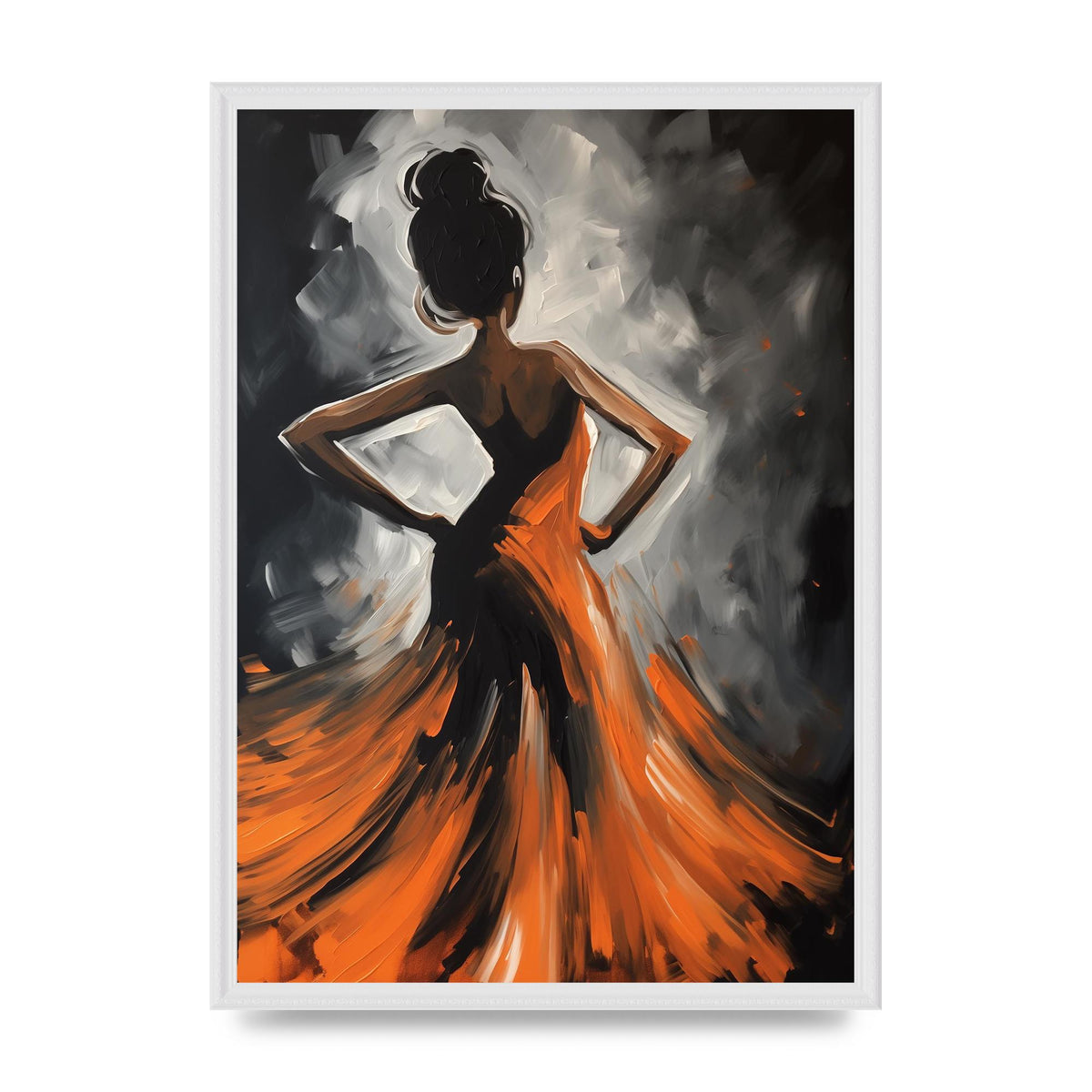 Vibrant Dual Tone Canvas with Womans Poise
