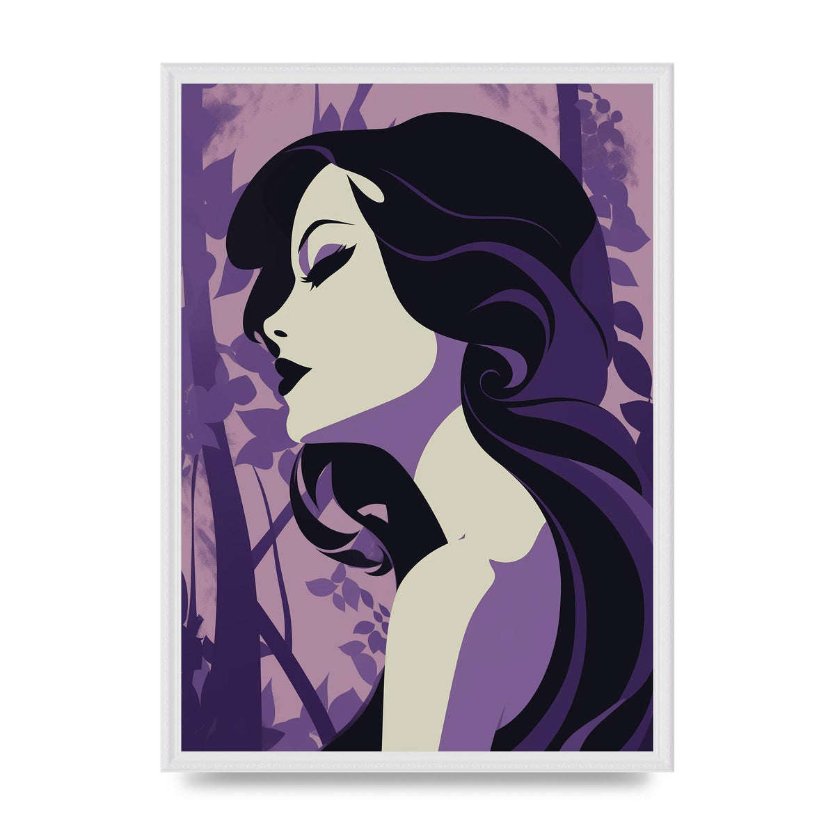 Black Silhouettes on Soothing Lilac
