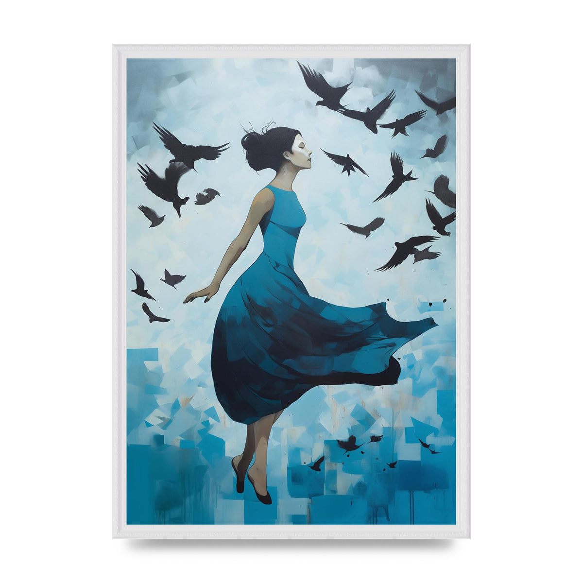 Sky Blue and Black Feminine Grace Blend