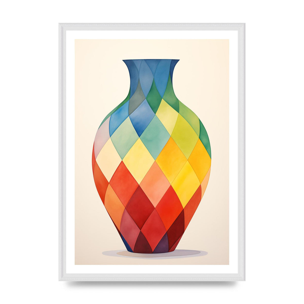 Colorful Vase with Striking Shapes