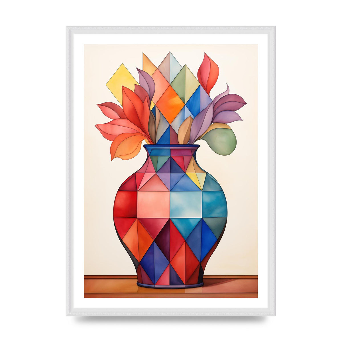 Vase with Different Shaped Flowers