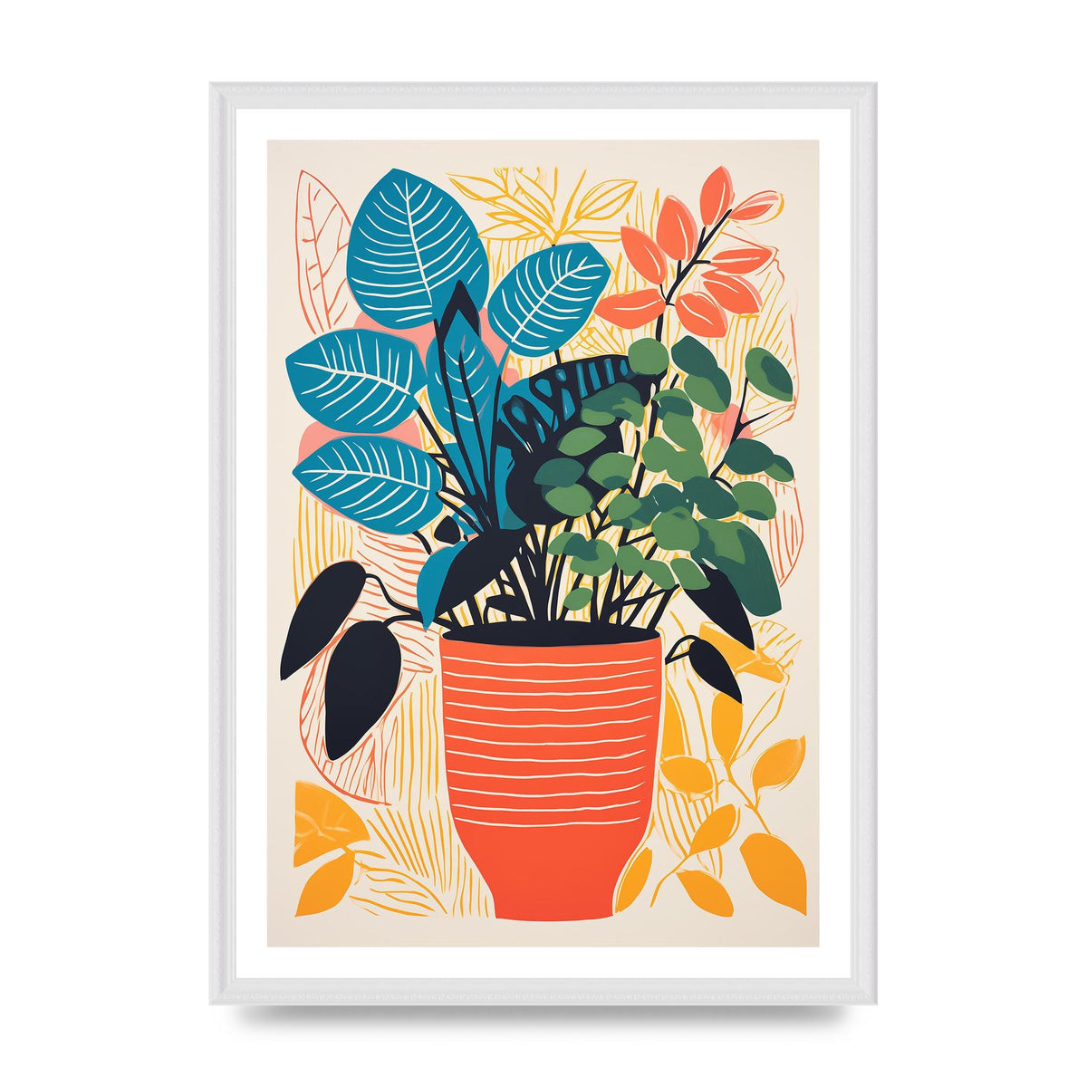 Vivid Vase with Vibrant Colors and Flowers