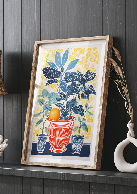 Vivid Floral Vase with Eye-Catching Contours