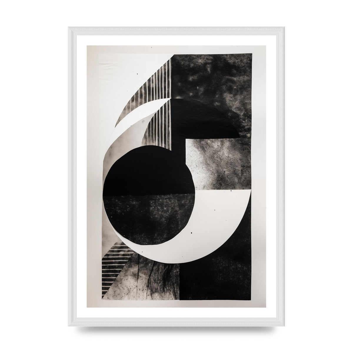 Abstract Monochromatic Risograph with Tactile Appeal