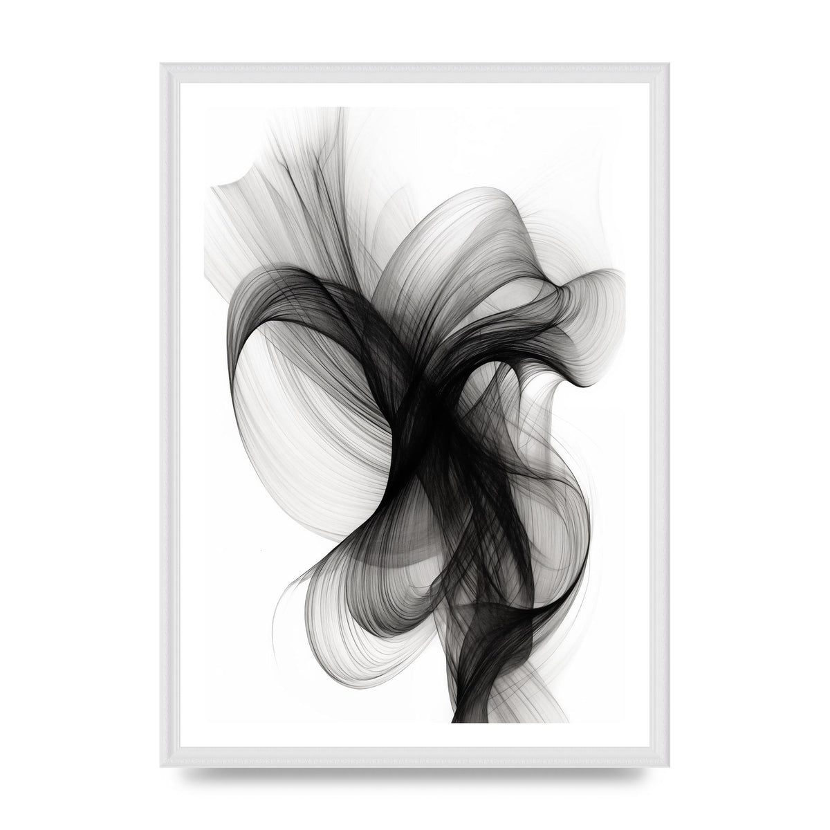 Serene Flow in Monochromatic Ink Drawing