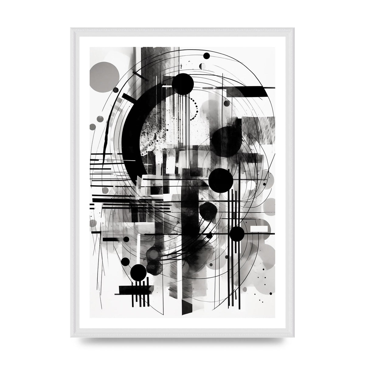 Impressionistic Black and White Roses