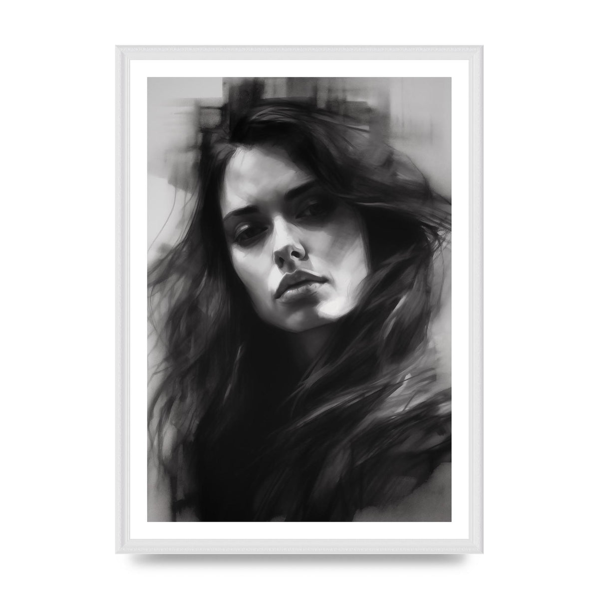 Monet-Inspired Black and White Daisy Duality