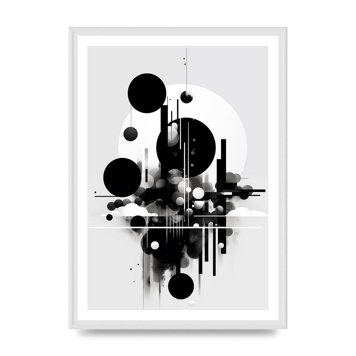 Black and White Art with Negative Space Intrigue
