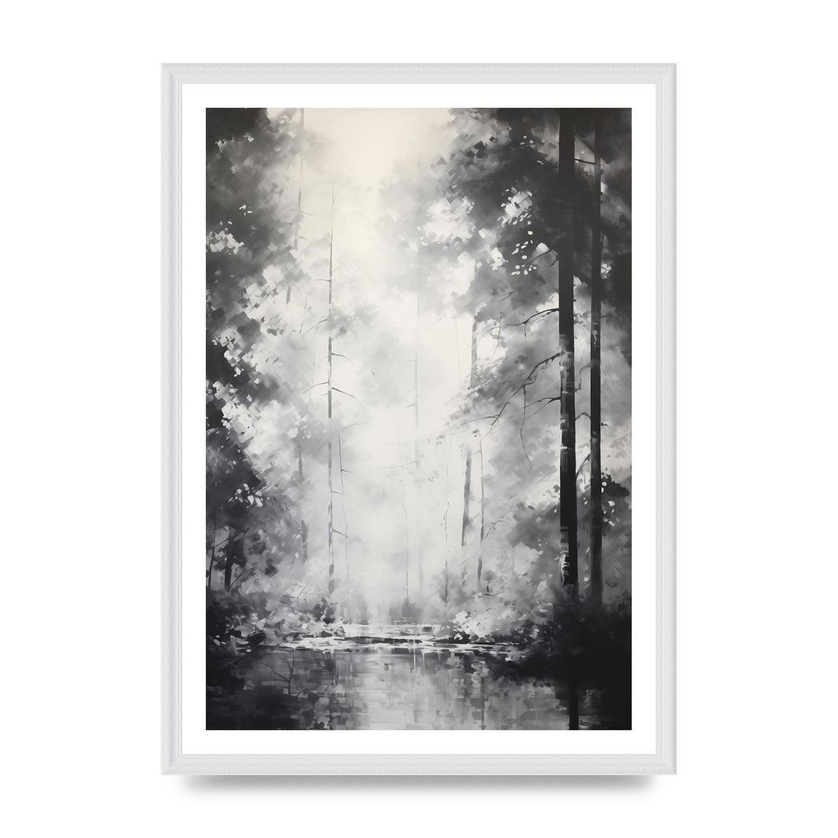 Minimalist Geometric Print in Black and White
