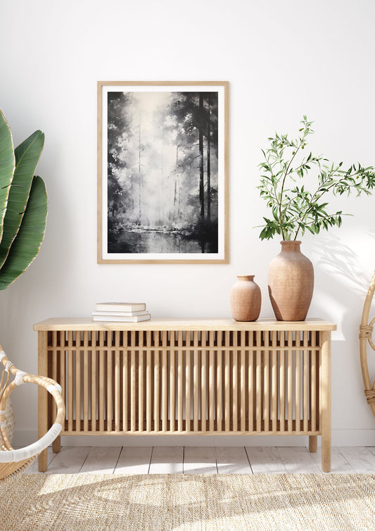 Minimalist Geometric Print in Black and White
