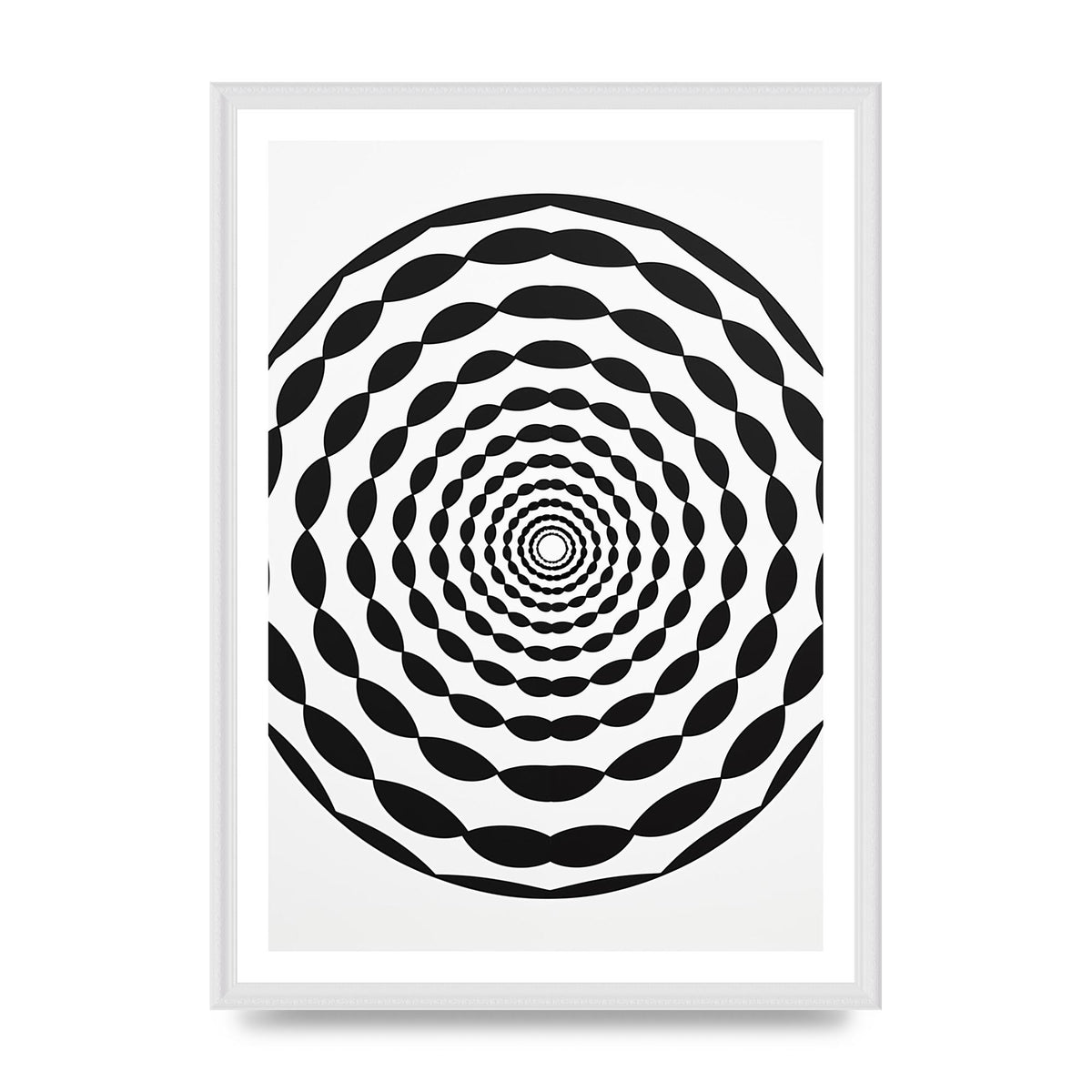 Mind-Bending Geometric Black and White Illusion