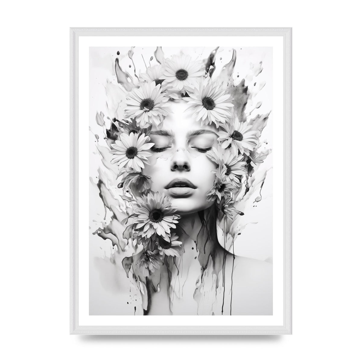 Monochrome Contemporary Daisy Impression
