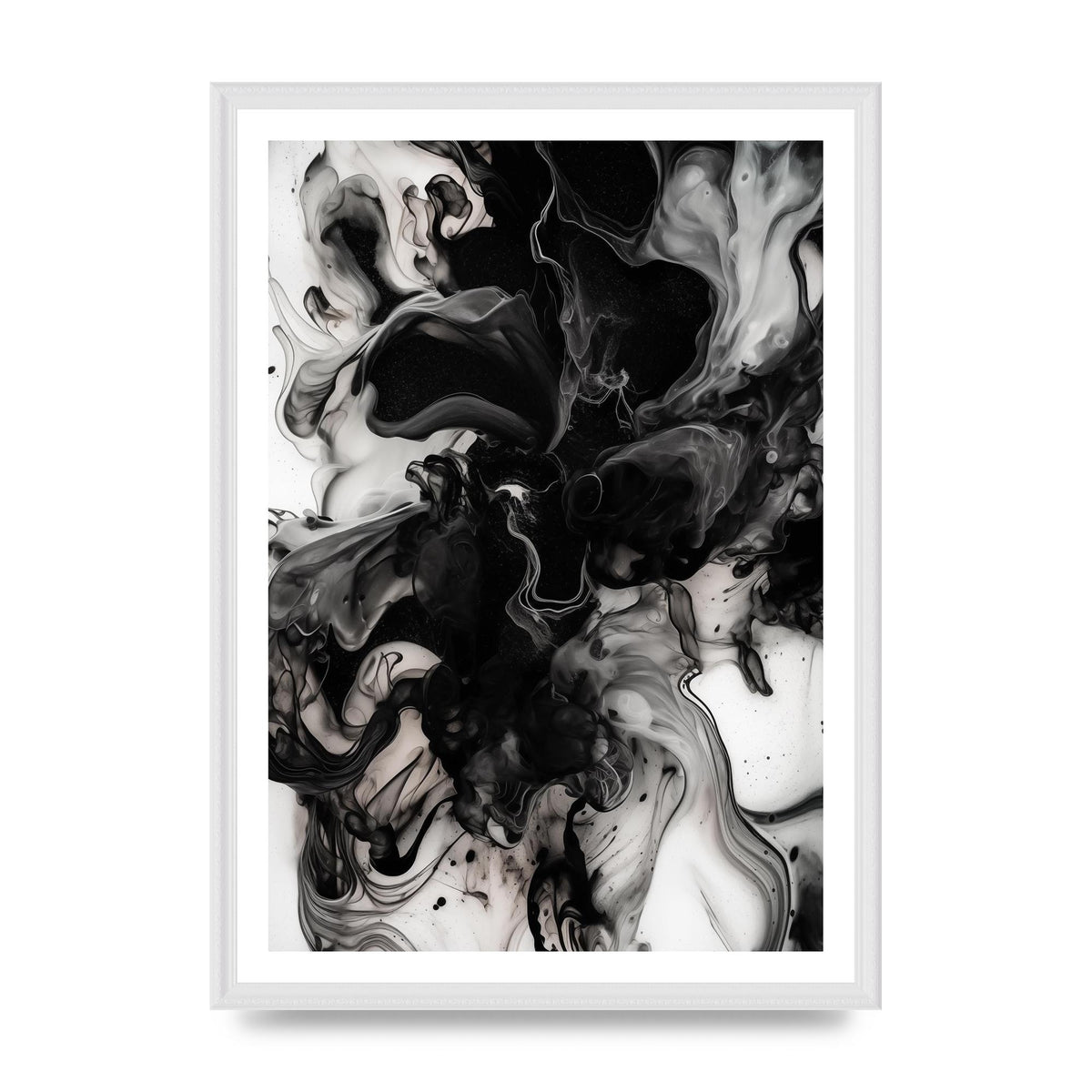 Monochrome Fluid Art with Alcohol Ink