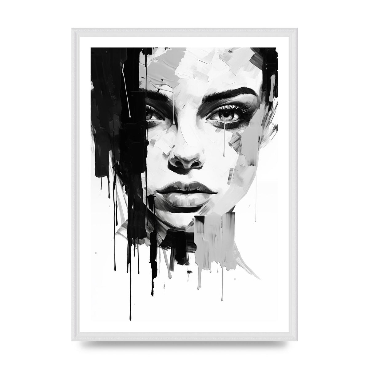 Minimalist Black and White Portrait
