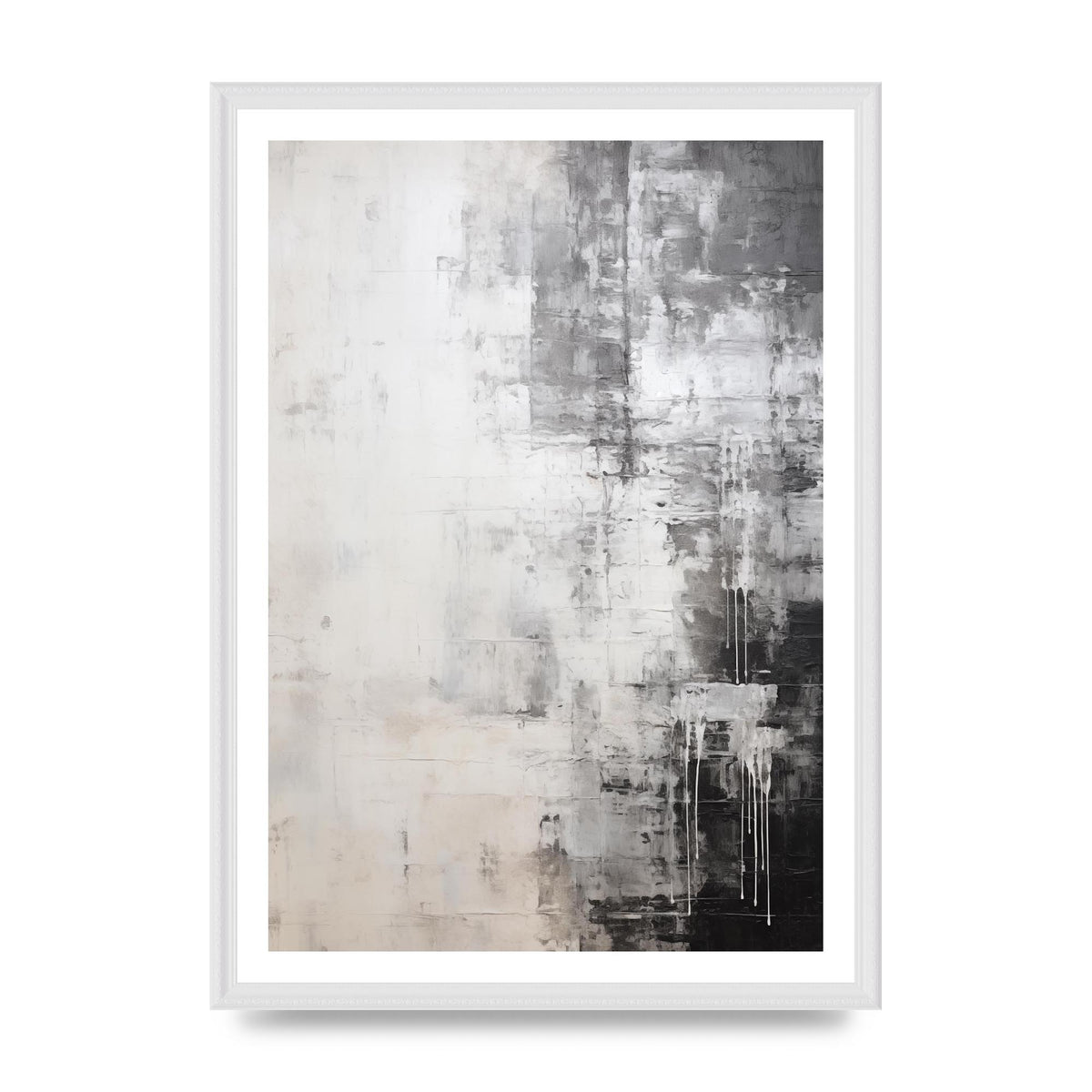 Layered Wax in Black and White Encaustic