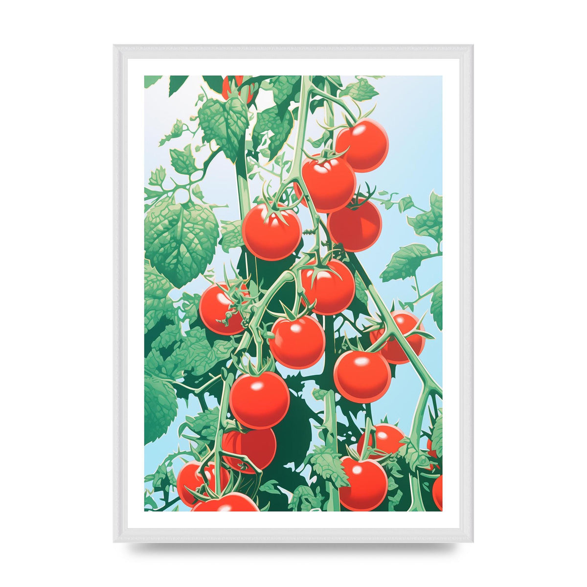 Glossy Cherry Tomatoes Risograph