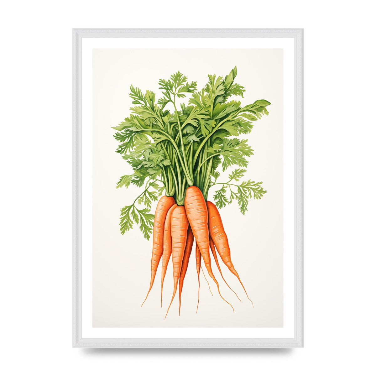 Vibrant Orange Carrots Minimalist Graphic