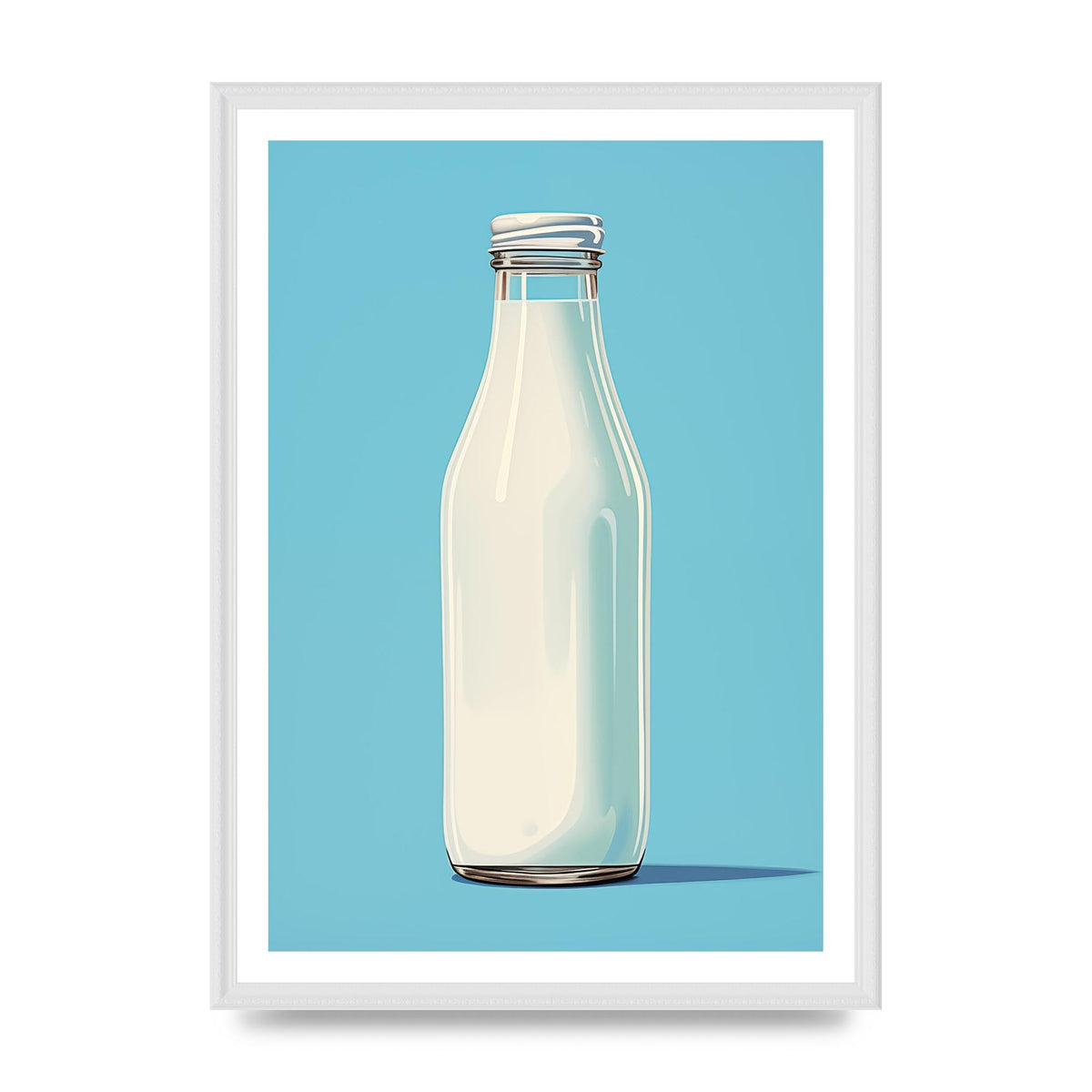 Stylized Milk Bottle British Dairy Art
