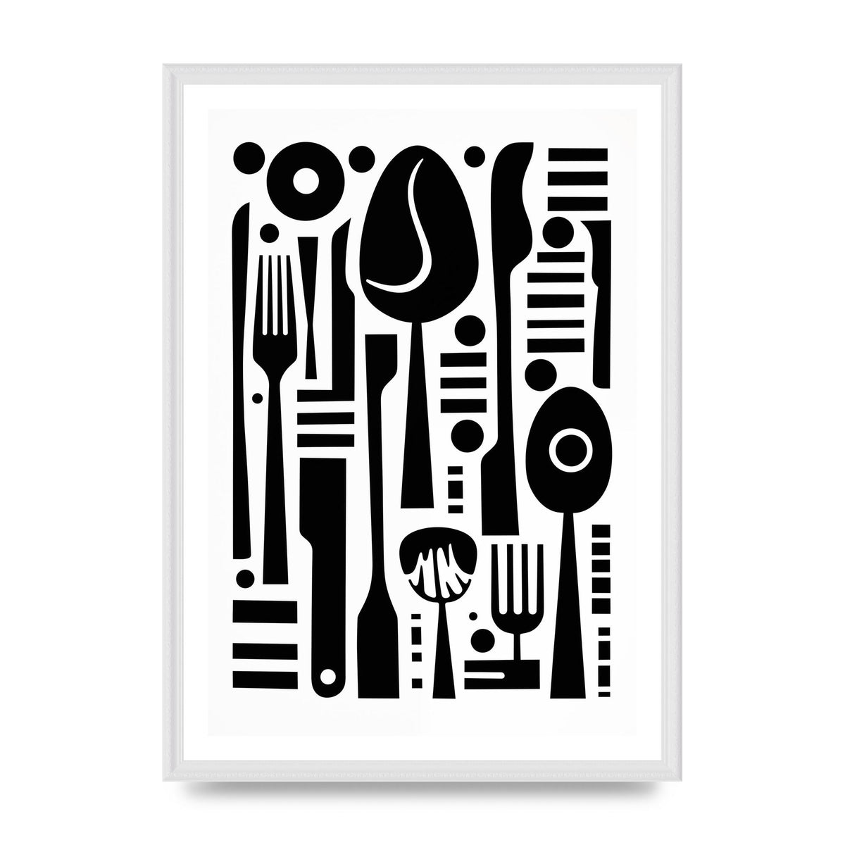 Geometric Kitchen Utensils Riso Art